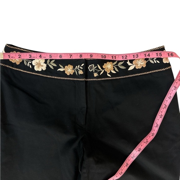 INC International Concepts Black Embroidered Slacks - Picture 9 of 14